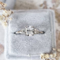 Load image into Gallery viewer, 1 CT Cushion Cut Lab-Grown Diamond Trio Engagement Ring
