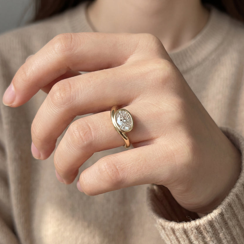 Solitaire Cathedral- 1.8 CT Cushion Lab Grown Diamond Wedding Band