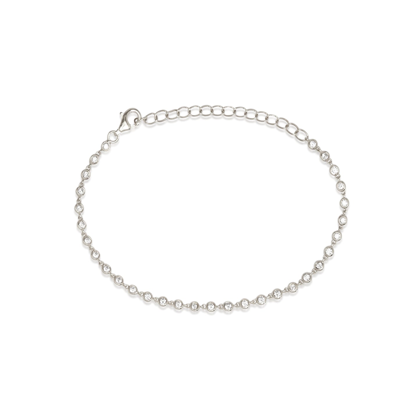 Elegant 0.90 TCW Round Cut Lab-Grown Diamond Tennis Bracelet 1