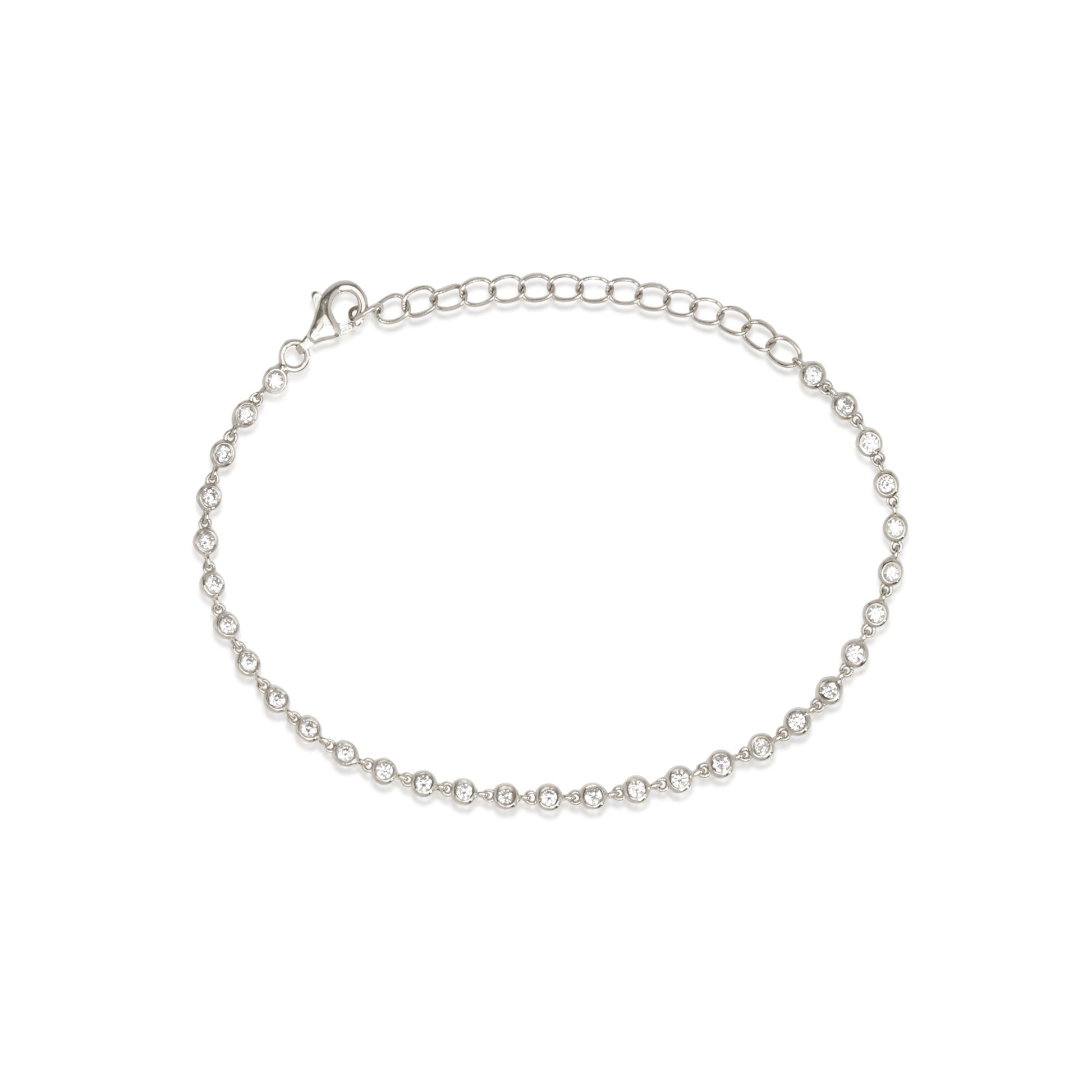 Elegant 0.90 TCW Round Cut Lab-Grown Diamond Tennis Bracelet 1