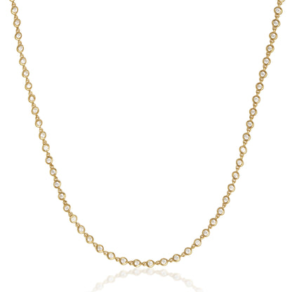 1 TCW Round Bezel Multi Stone Necklace 1
