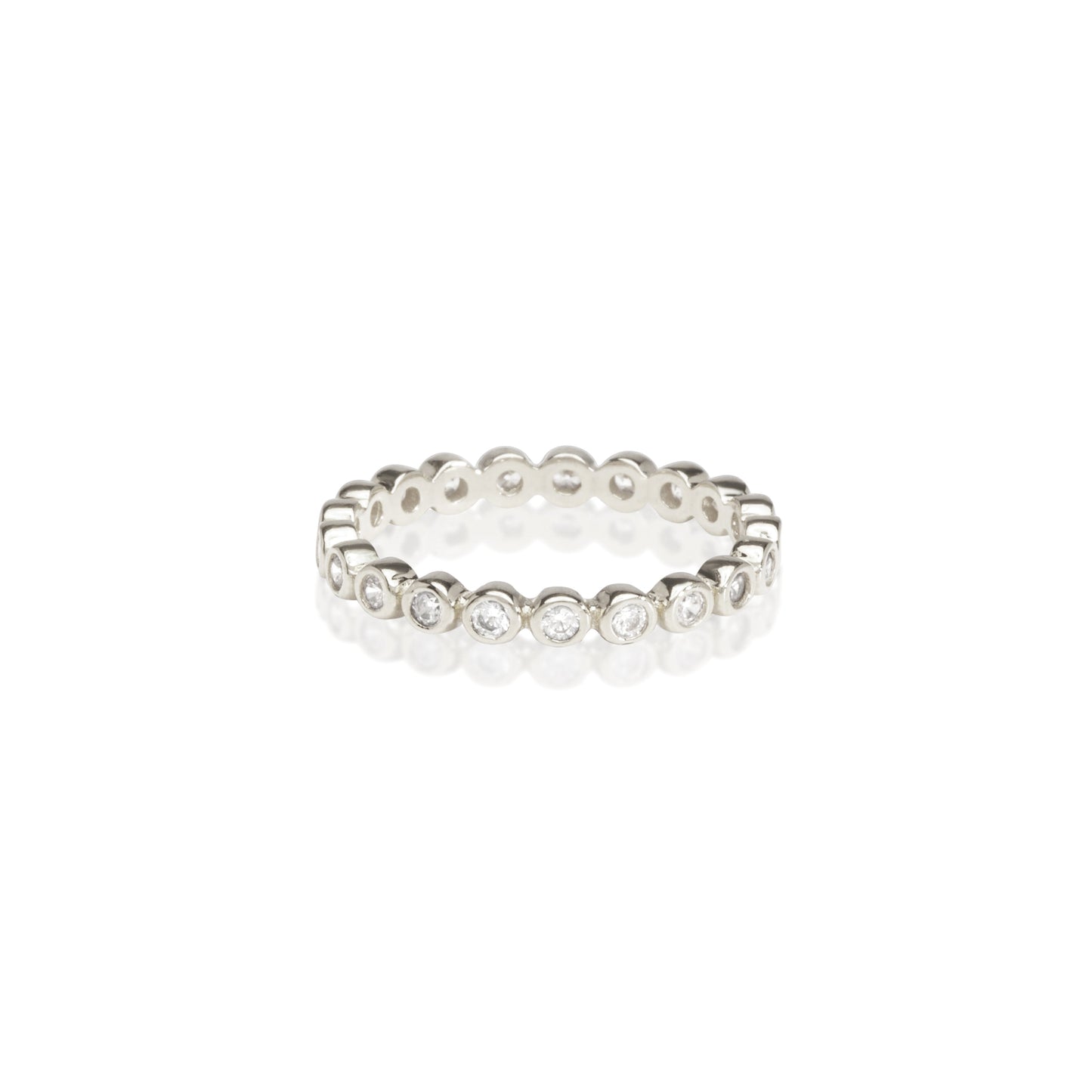 0.50 TCW Round Diamond Bubble Eternity Wedding Band 1