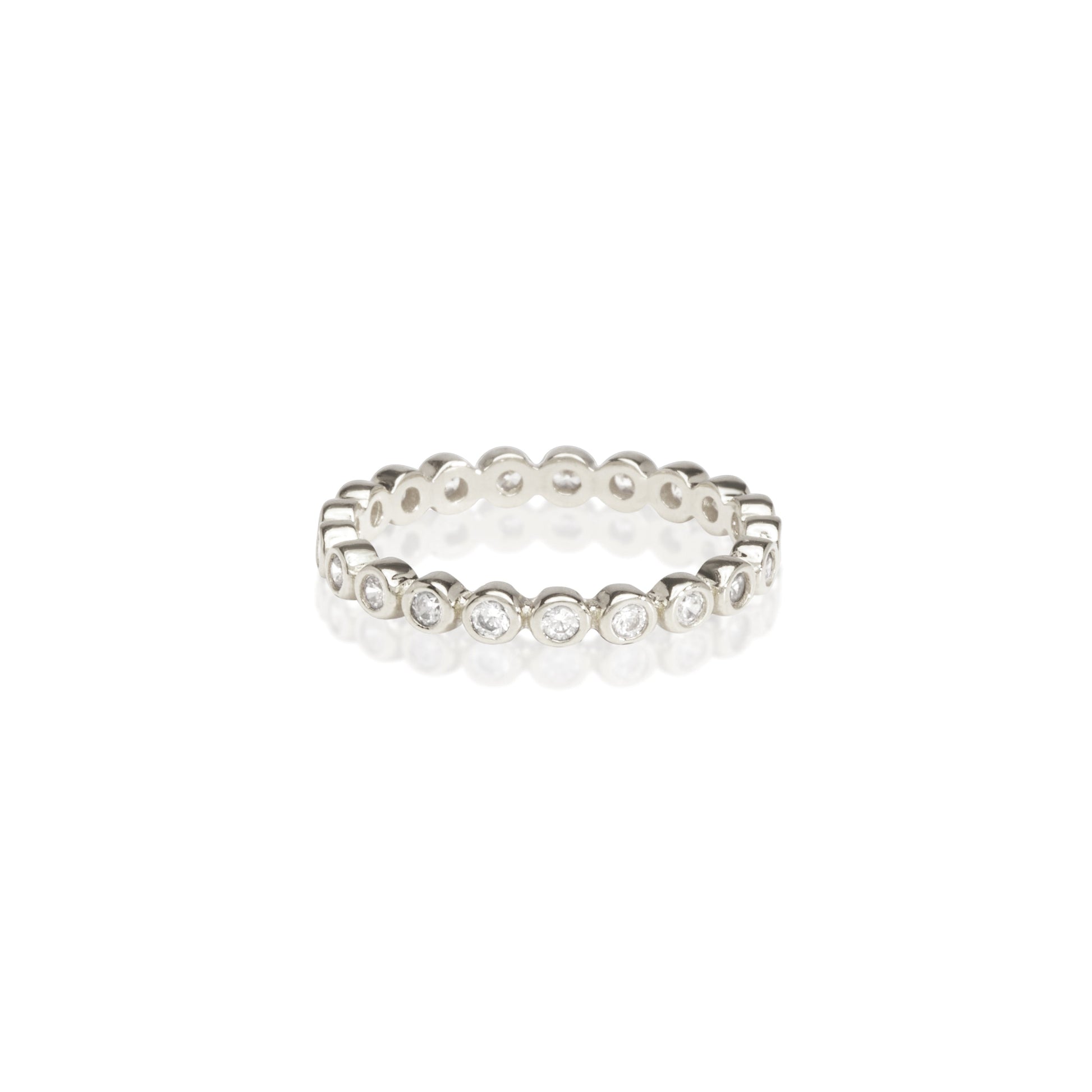 0.50 TCW Round Diamond Bubble Eternity Wedding Band 1