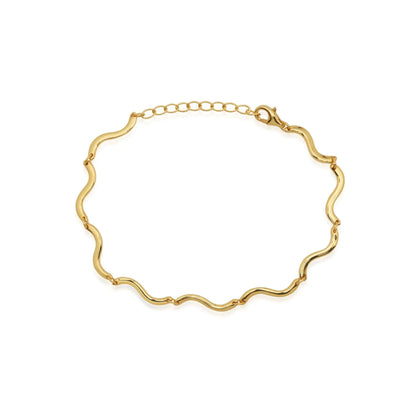 Golden Wave Elegance Chain Bracelet 1