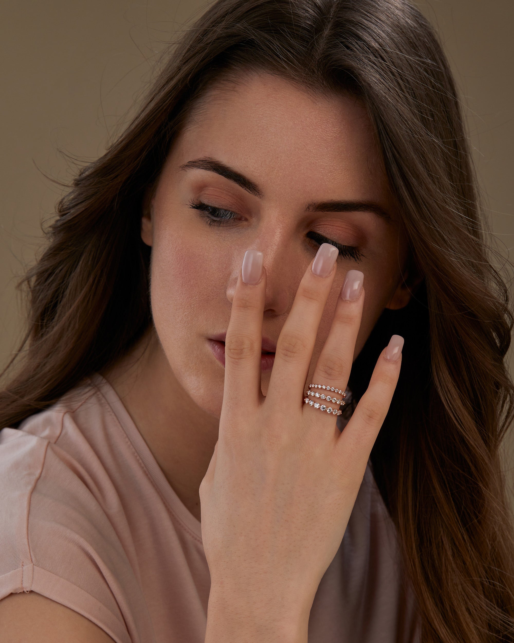 0.46 Carat Round Lab-Grown Diamond Half Eternity Band 6