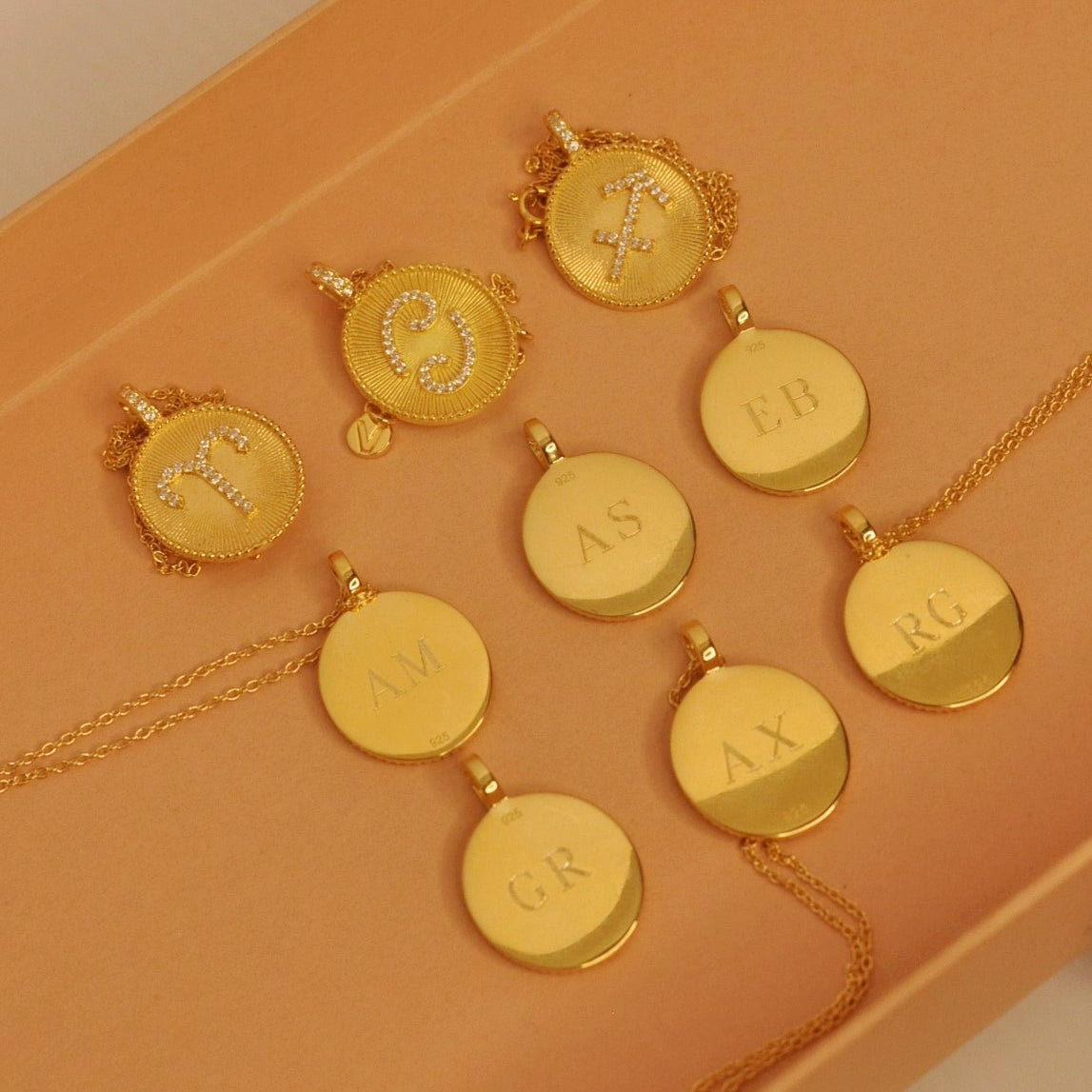 0.25 TCW Round Lab-Grown Diamond Libra Zodiac Necklace Pendant 6