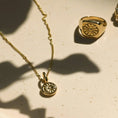 Load image into Gallery viewer, Radiant Gold Sunburst Charm Pendant Necklace
