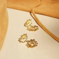 Load image into Gallery viewer, Golden Bloom Double Daisy Earrings
