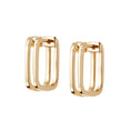 Load image into Gallery viewer, Elegant Dual-Band Square Hoop Earrings
