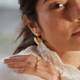 Load image into Gallery viewer, Golden Heart Duo Drop Earrings
