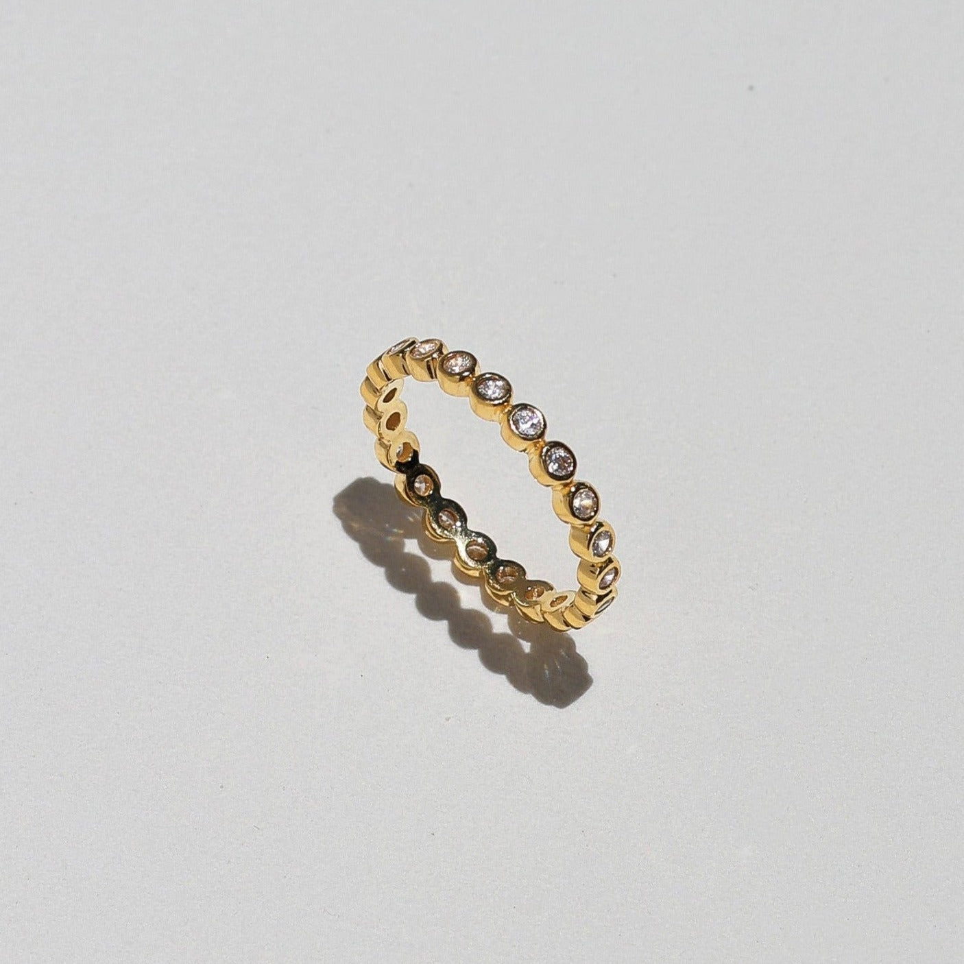 0.50 TCW Round Lab Grown Diamond Eternity Gold Wedding Band 3