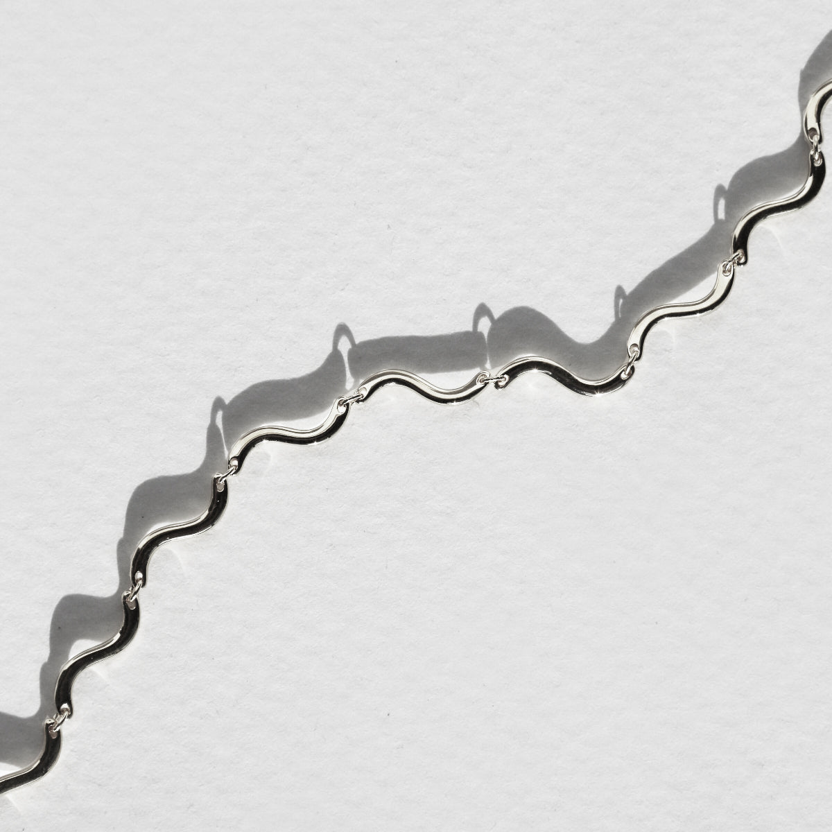 Eternal Wave Silver Curve Bracelet