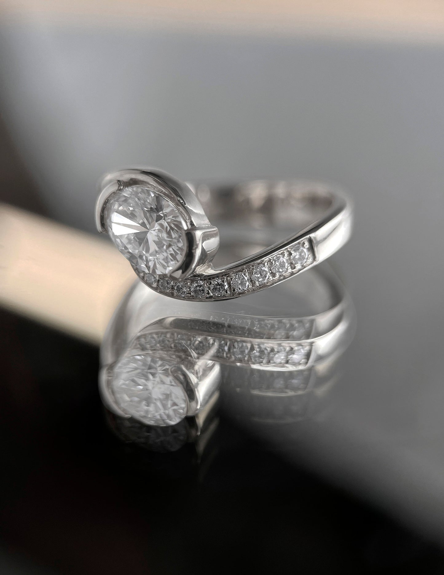 Solitaire-Oval Lab Grown Diamond Engagement Ring