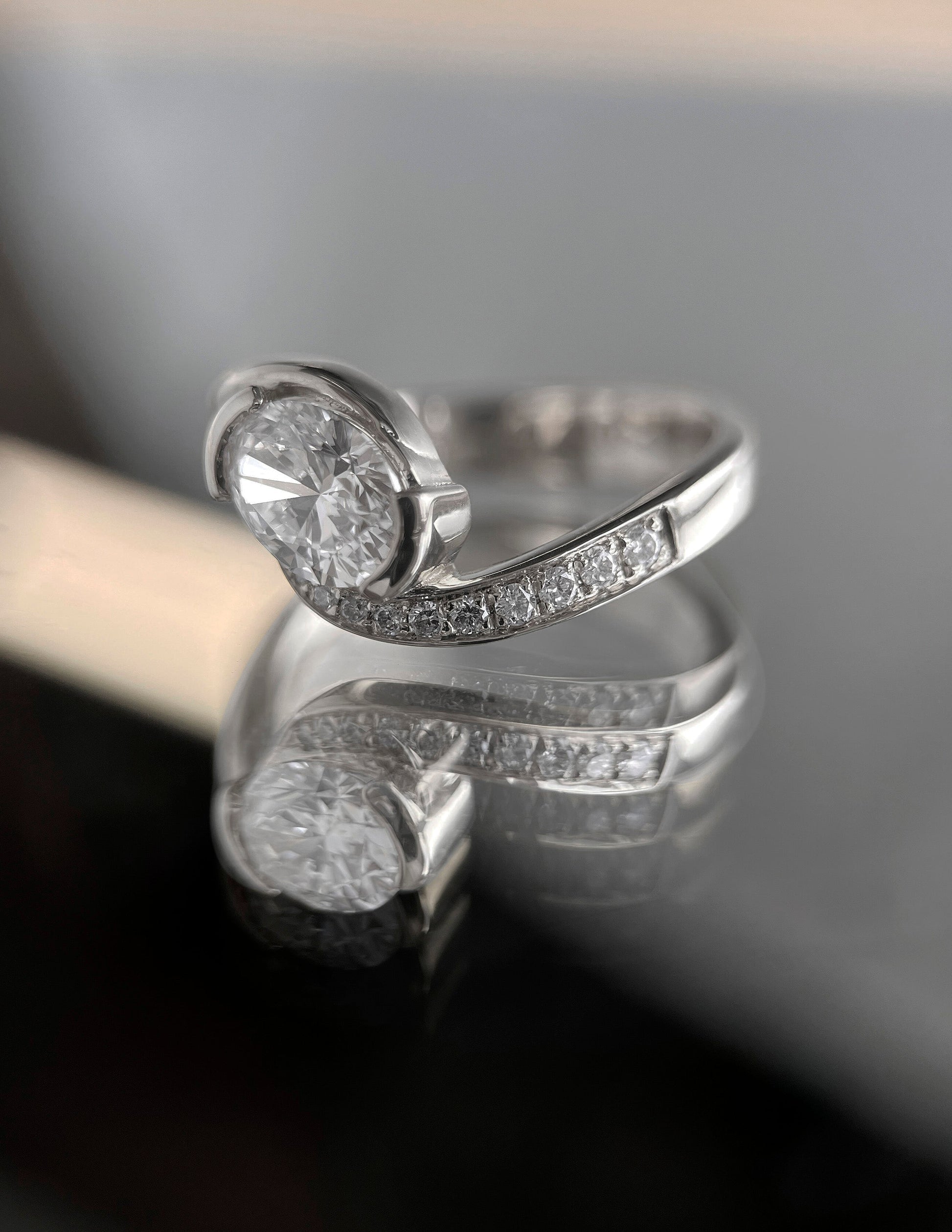 Solitaire-Oval Lab Grown Diamond Engagement Ring