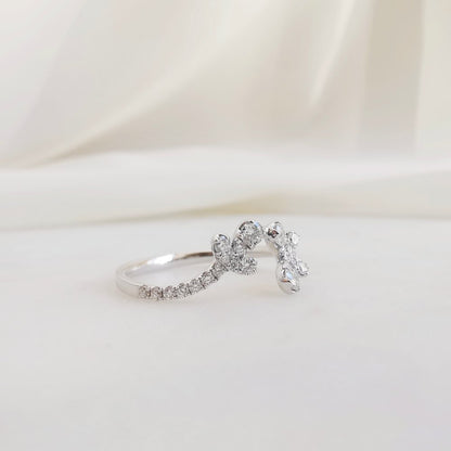 Exquisite 0.41 TCW Round Lab-Grown Diamond Floral Wedding Band 2