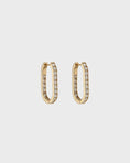 Load image into Gallery viewer, Elegant 0.50 TCW Lab Grown Diamond Hoop Earrings in Gold
