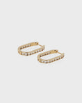 Load image into Gallery viewer, Elegant 0.50 TCW Lab Grown Diamond Hoop Earrings in Gold 2
