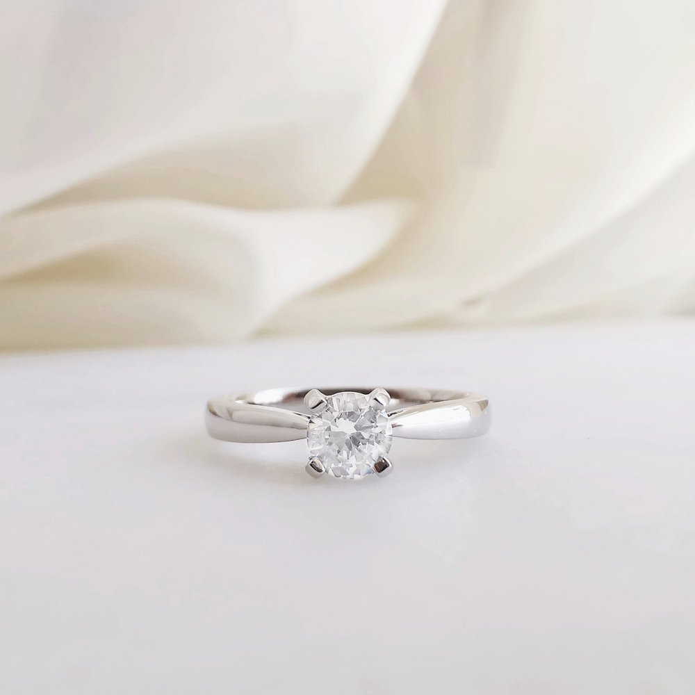 Eternal Elegance: 0.27 CT Round Lab-Grown Diamond Solitaire Engagement Ring