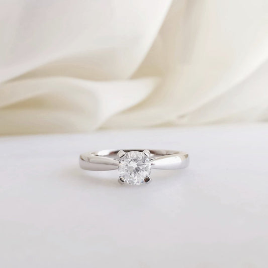 Eternal Elegance: 0.27 CT Round Lab-Grown Diamond Solitaire Engagement Ring