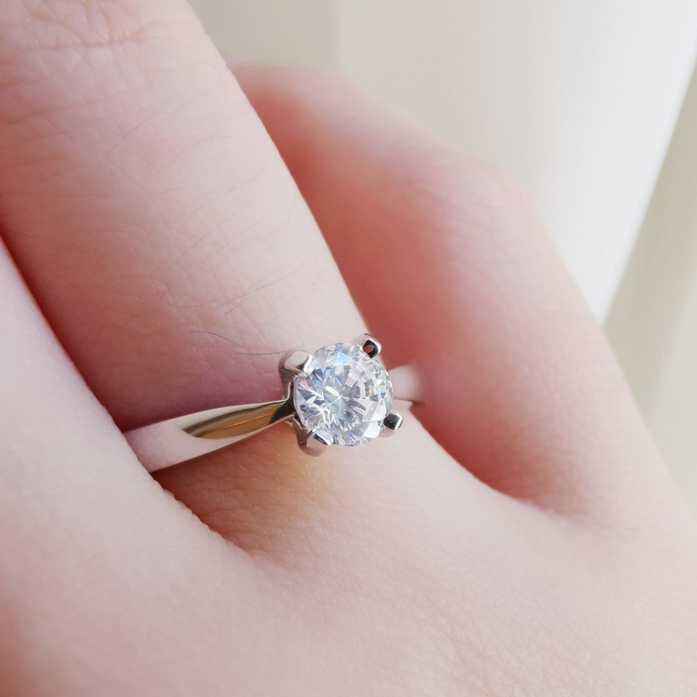 Eternal Elegance: 0.27 CT Round Lab-Grown Diamond Solitaire Engagement Ring