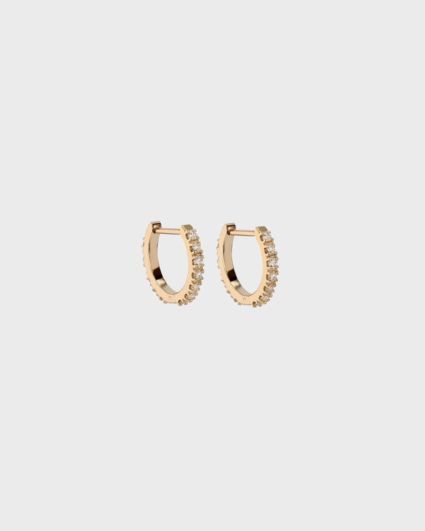 Radiant 0.10 TCW Lab Grown Diamond Round Hoops 1