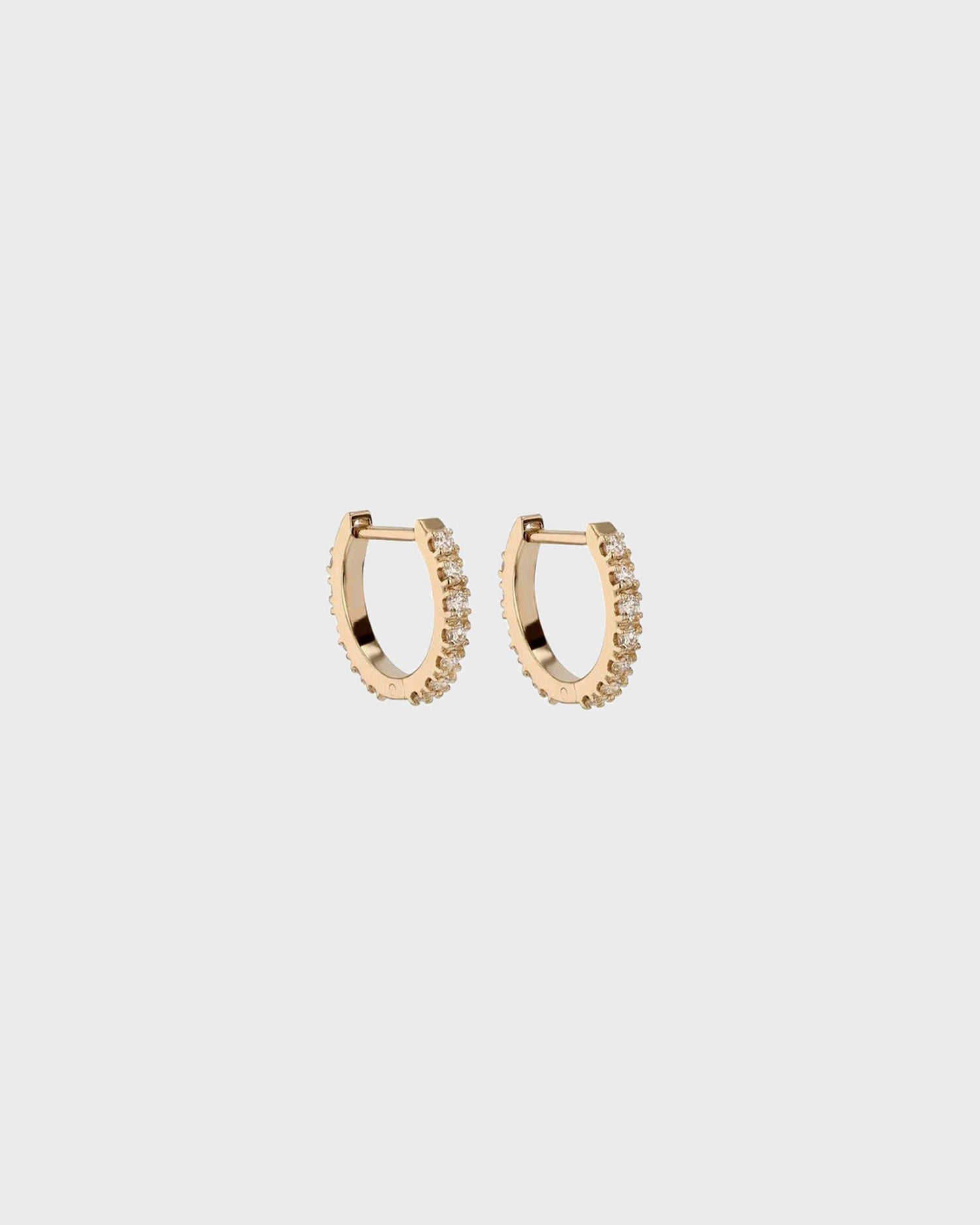 Radiant 0.10 TCW Lab Grown Diamond Round Hoops 1
