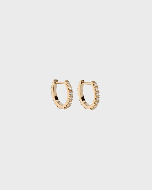 Radiant 0.10 TCW Lab Grown Diamond Round Hoops