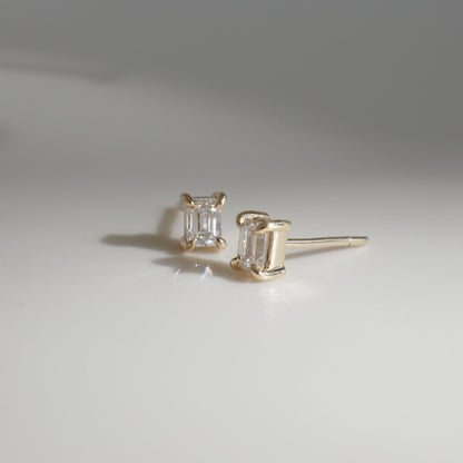 0.30 Carat Emerald-Cut Lab Grown Diamond Stud Earrings 3