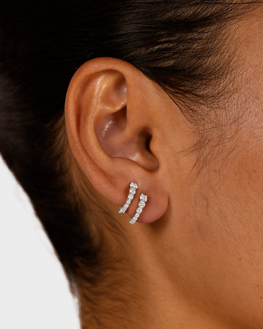 Elegant 0.20 TCW Round Lab Grown Diamond Hoop Earrings