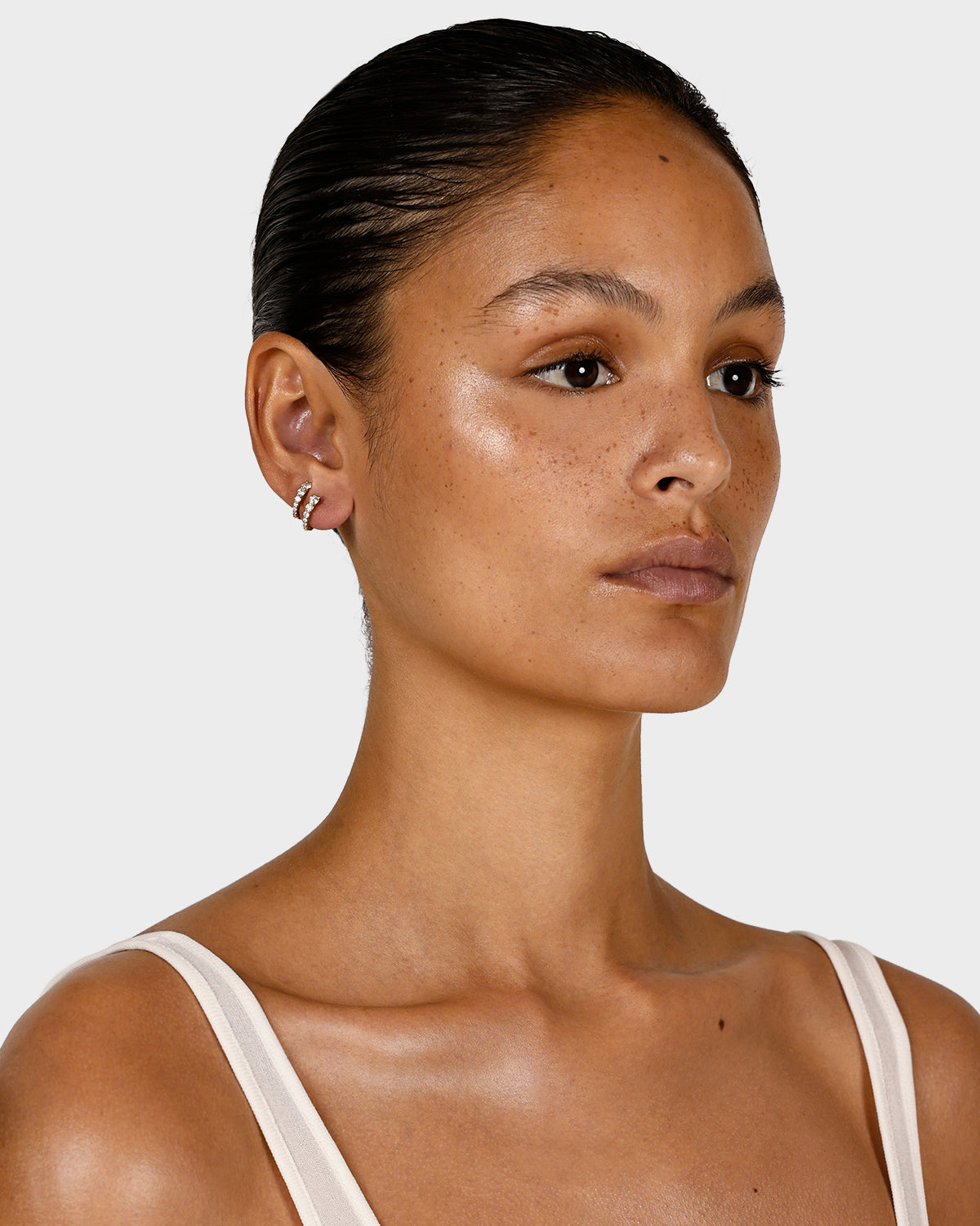 0.20 TCW Round Diamond Double-Sided Hoop Earrings 6