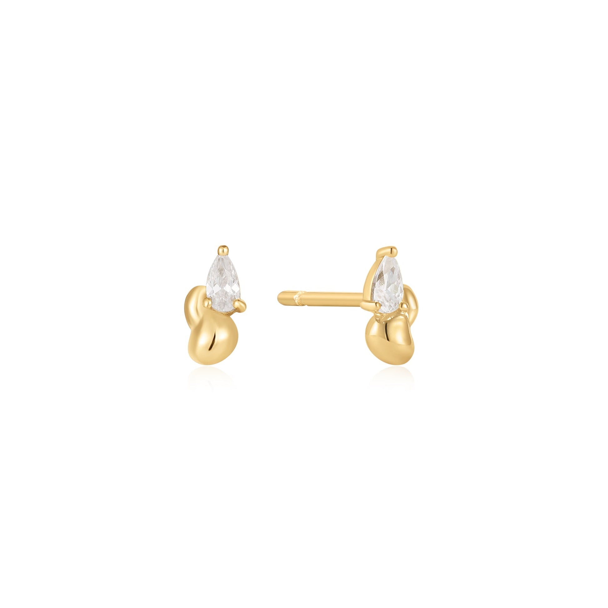 Elegant 0.40 TCW Pear Lab-Grown Diamond Knot Stud Earrings 1