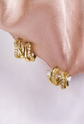 Load image into Gallery viewer, Elegant 0.30TCW Round Lab-Grown Diamond Butterfly Hoop Earrings
