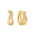 Load image into Gallery viewer, 0.40TCW Round Lab-Grown Diamond Gold Huggie Earrings
