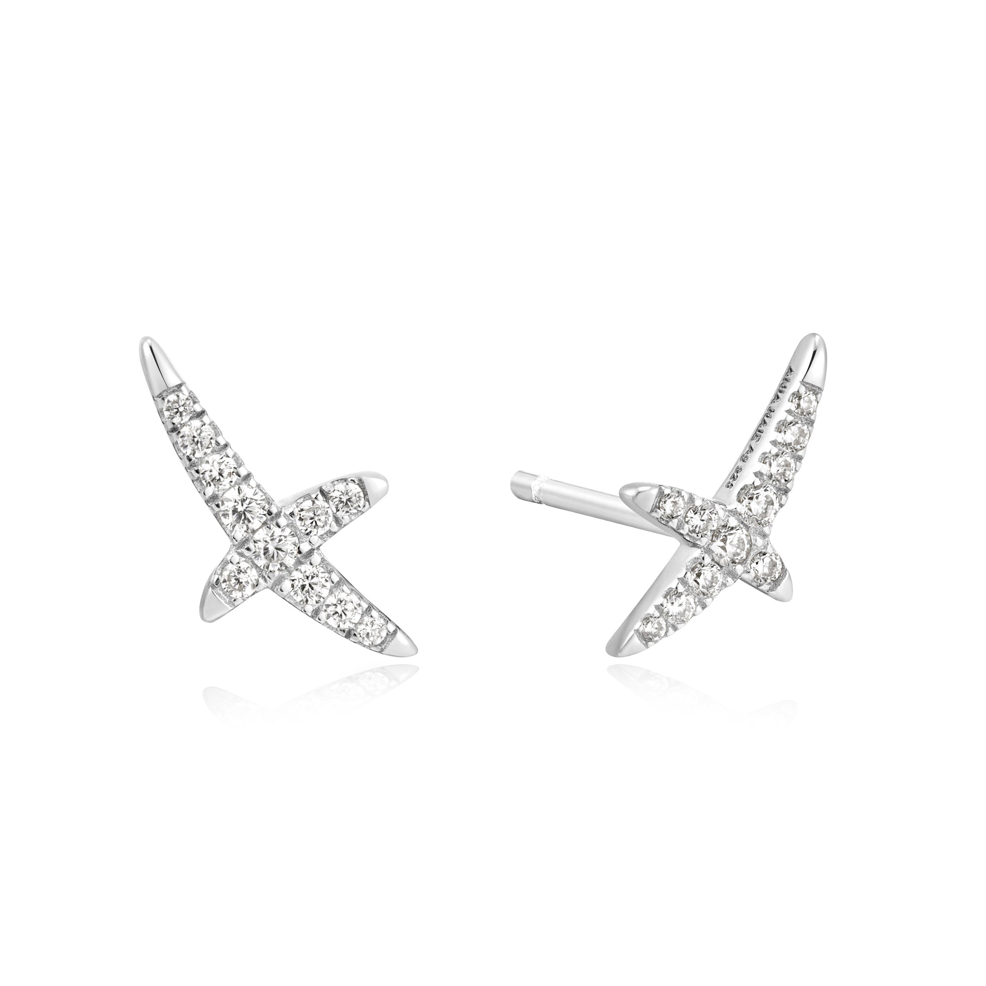 0.20 TCW Lab-Grown Diamond Crossover Stud Earrings