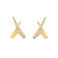 Load image into Gallery viewer, 0.30TCW Round Lab-Grown Diamond X-Design Earrings
