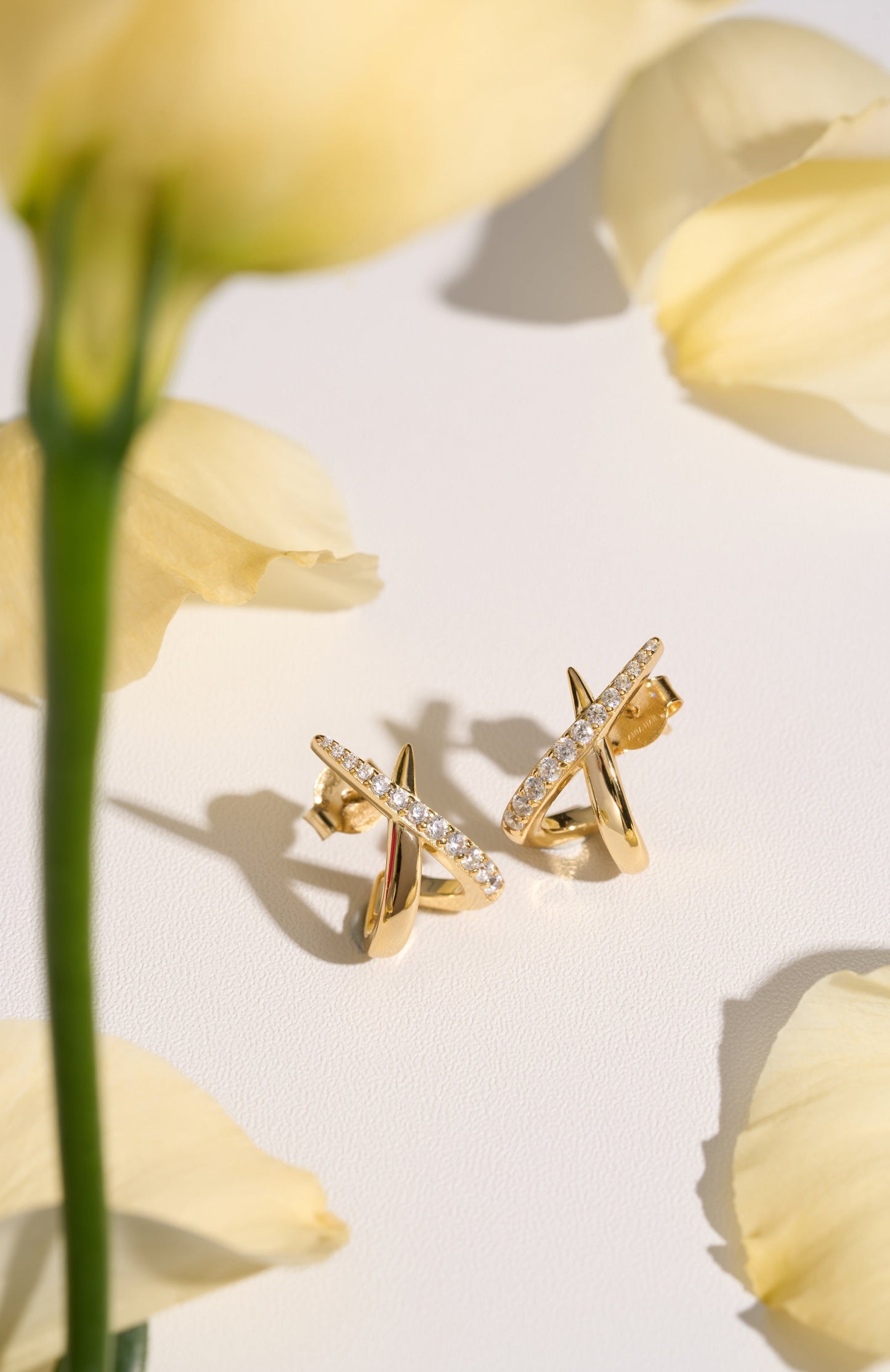 0.30TCW Round Lab-Grown Diamond X-Design Earrings 3