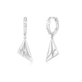 Load image into Gallery viewer, 0.02 TCW Lab-Grown Diamond Triangle Drop Earrings
