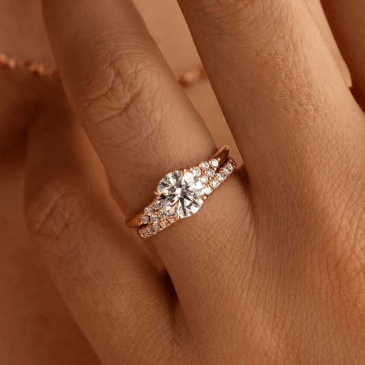 Cluster-Round Lab Grown Diamond Engagement Ring