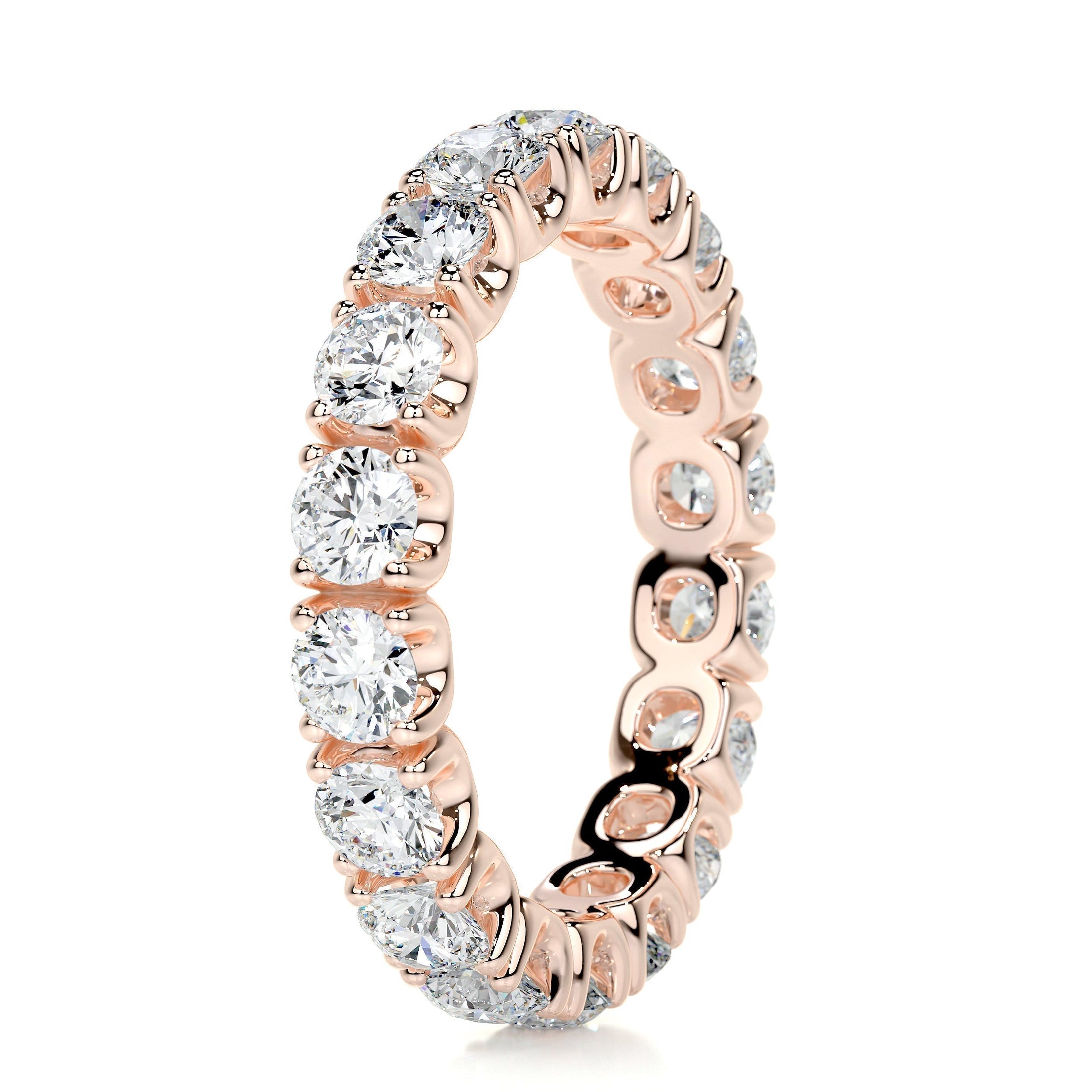 2.4 TCW Round Lab Grown Diamond Eternity Band in Gold Setting 7