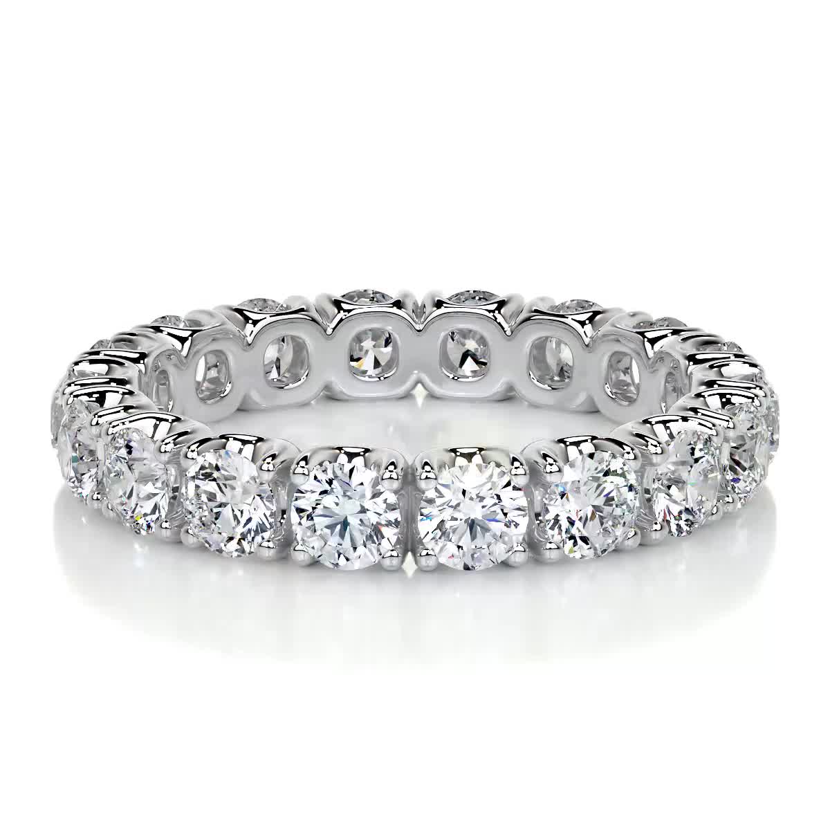 2.4 TCW Round Lab Grown Diamond Eternity Band in Gold Setting 4