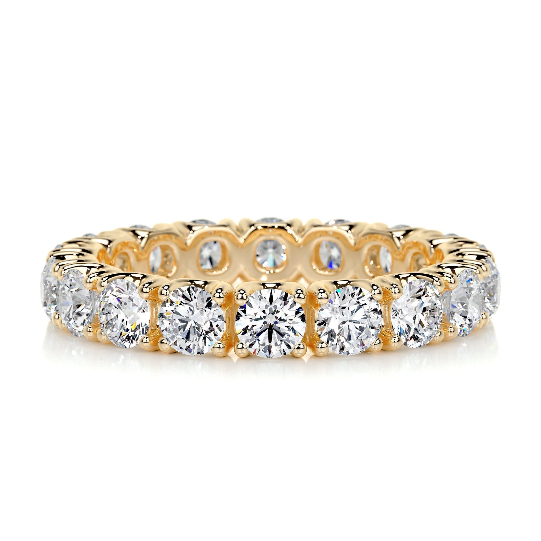 2.4 TCW Round Lab Grown Diamond Eternity Band in Gold Setting 1