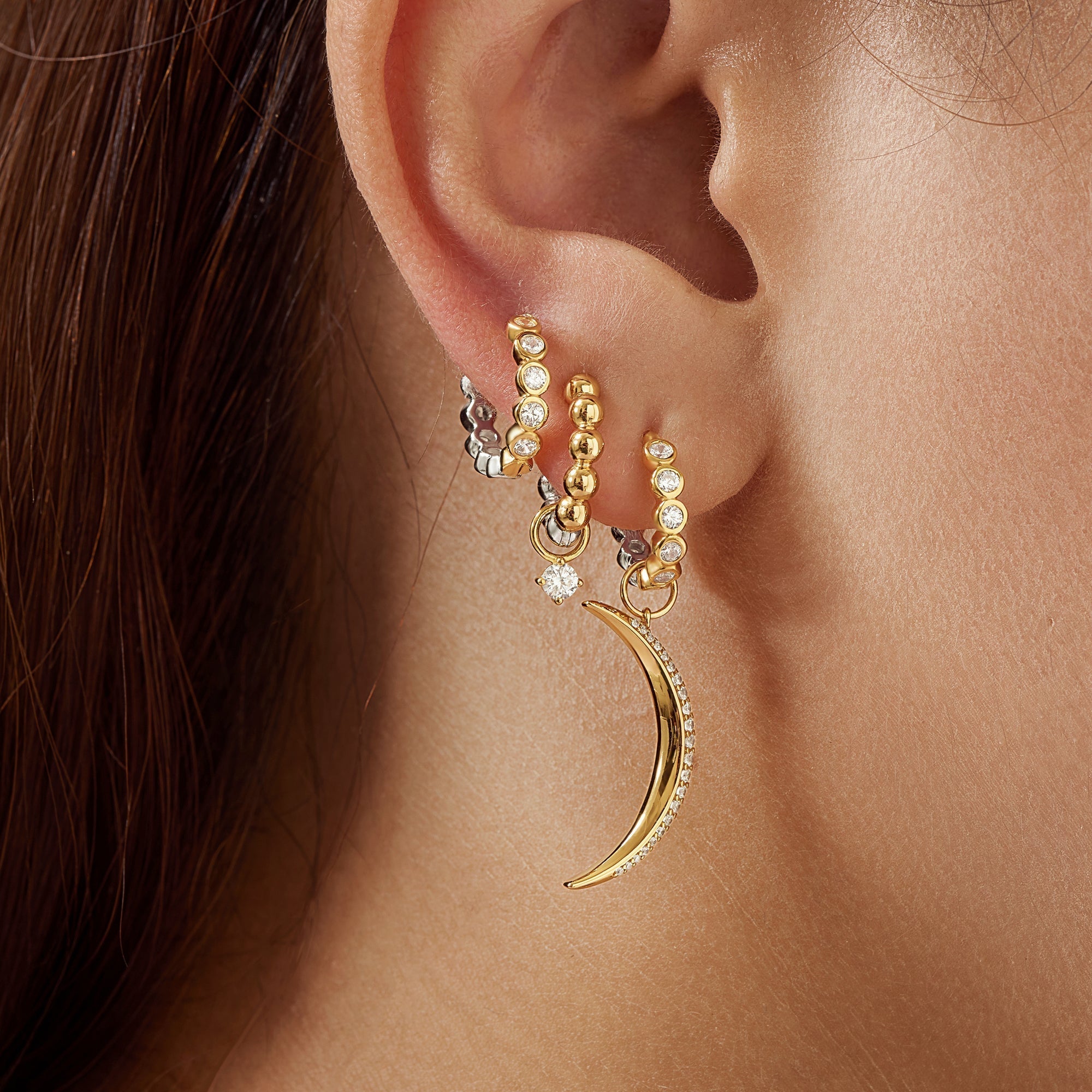 Two Tone Hoop Earrings