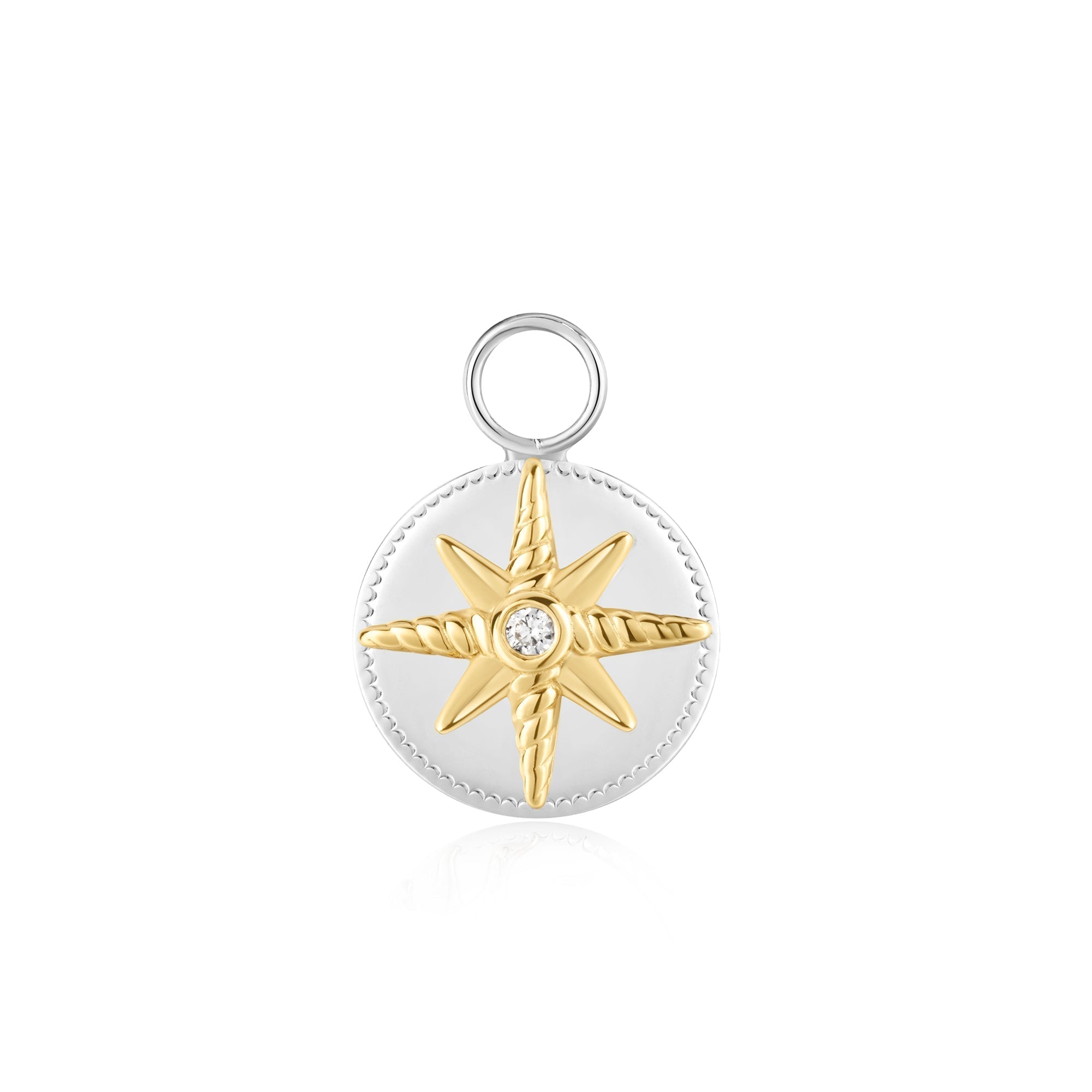 Celestial Charm: 0.02 TCW Round Lab-Grown Diamond Star and Sun Earrings