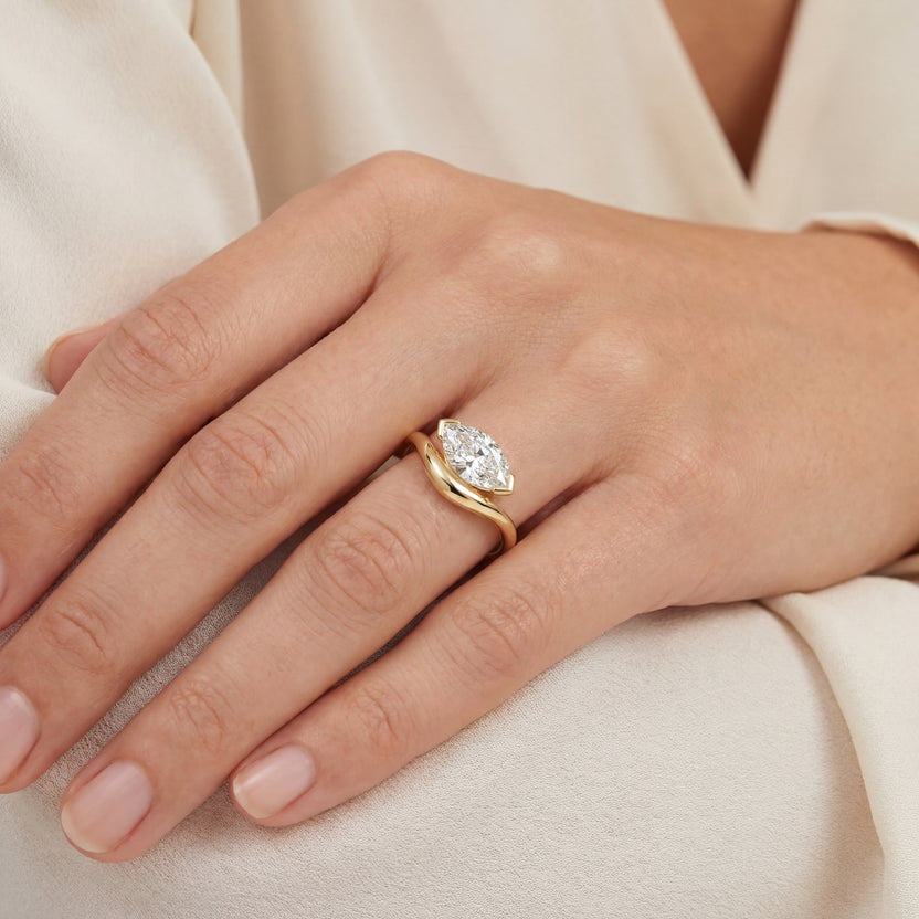 Solitaire Cathedral- 1.8 CT Cushion Lab Grown Diamond Wedding Band