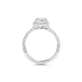 Load image into Gallery viewer, 2 ct Emerald F- VS1 Diamond Halo & Pave Moissanite Engagement Ring
