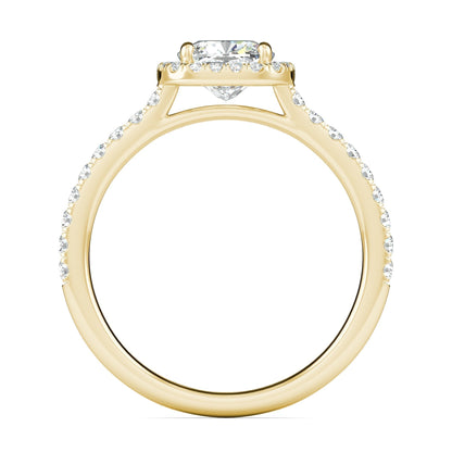 0.76 CT Cushion Halo CVD F/VS1 Diamond Engagement Ring 10