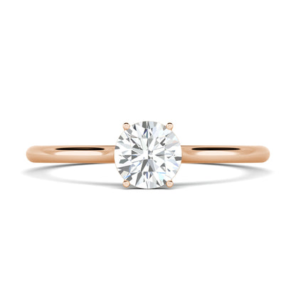 1.02 CT Round Lab-Grown Diamond Solitaire Engagement Ring in Radiant Gold 6