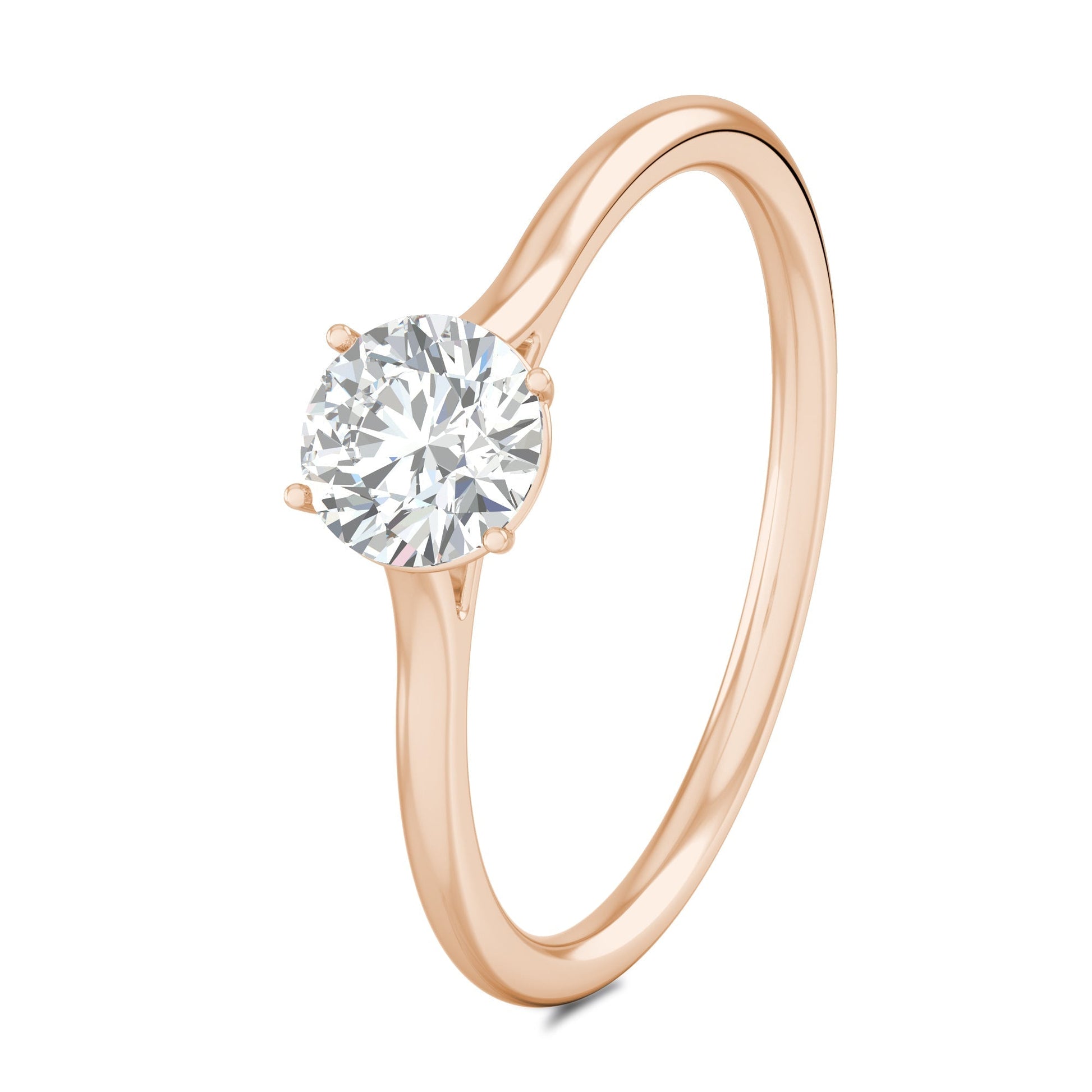 1.02 CT Round Lab-Grown Diamond Solitaire Engagement Ring in Radiant Gold 7