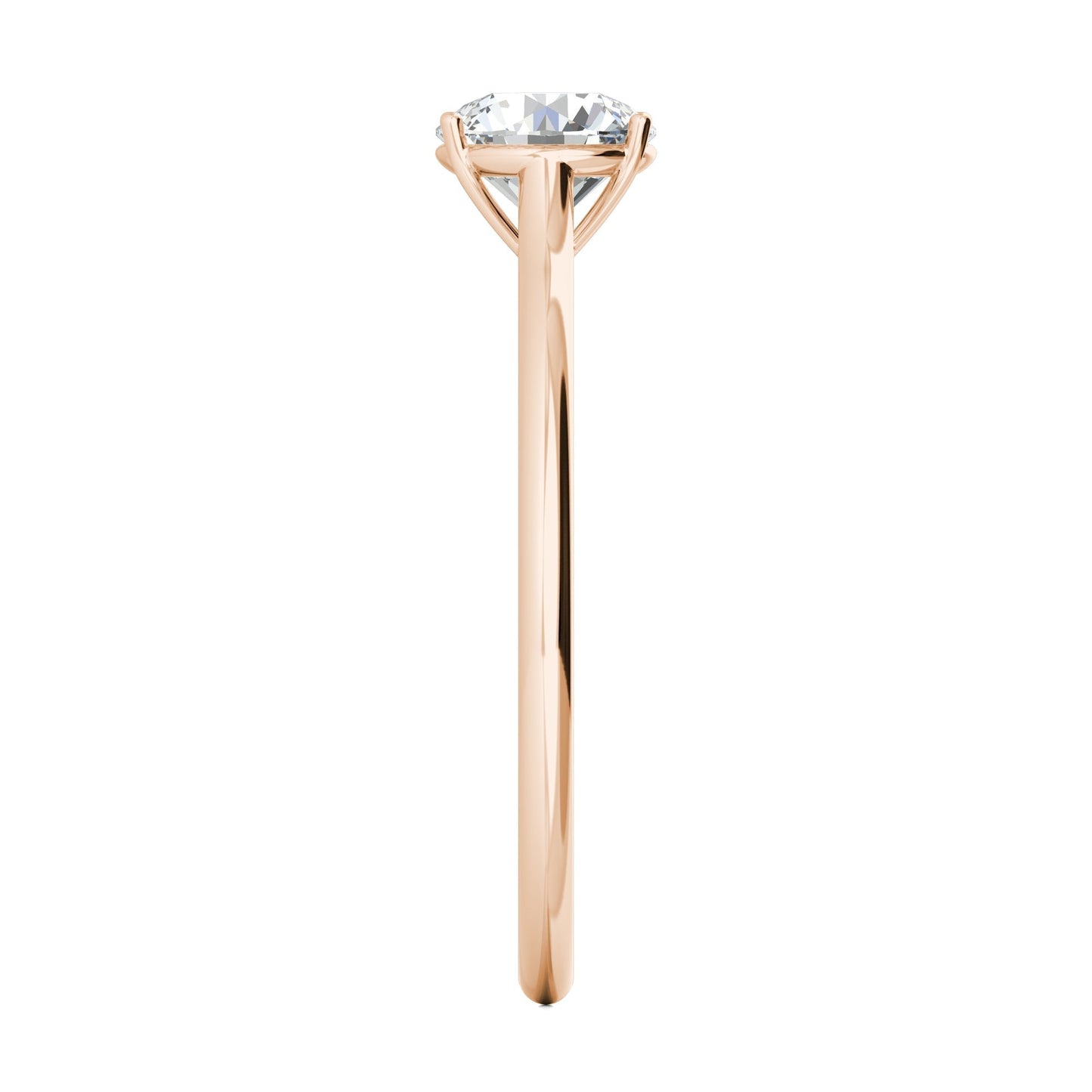 1.02 CT Round Lab-Grown Diamond Solitaire Engagement Ring in Radiant Gold 9
