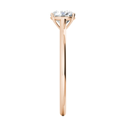 1.02 CT Round Lab-Grown Diamond Solitaire Engagement Ring in Radiant Gold 9
